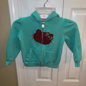 Girls hello kitty zip up hoodie